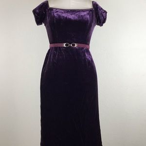 BCBGMAXAZRIA Velvet Off-Shoulders Cocktail Dress